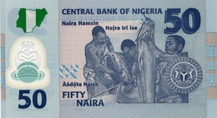 P40e Nigeria 50 Naira Year 2015